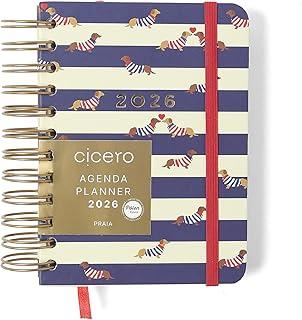 AGENDA PLANNER WIRE-O 2026 PRAIA DIARIA 11,5X16 CACHORROS
