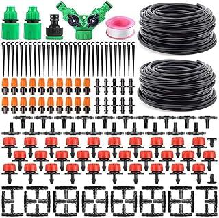 Kits de Irrigação por Gotejamento Kit de Irrigação Automática por Gotejamento 149 Peças DIY, Sistema Completo para Jardim, Horta, Vasos e Plantas, Mangueira e Conexões Flexíveis
