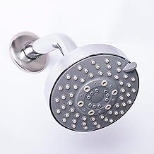 TKLA Ducha Redonda de Alta Vazão 5 Jatos Cor Cromada Chuveiro Externo Gas Aquecedor