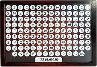 1 Cofre Guarde Dinheiro Fácil Criativo Decorativo Método Japonês Prático e Rápido para Guardar 10 Mil reais - Cofre Poupança, Cofrinho. (Marrom Escuro)