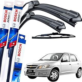 Palheta Limpador Parabrisa Bosch Aerofit Par de Palheta Limpadora Dianteiro + Traseiro Gm celta 2004 à 2012