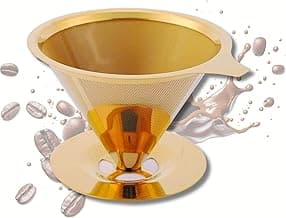 Coador Filtro De Café Inox Dourado Reutilizável Sustentável e Lavável - Sem Uso de Filtro de Papel (Dourado)
