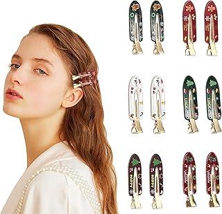 12 Peças Presilha de Cabelo,Presilha de Cabelo Feminina，Grampos De Cabelo Femininos Antiderrapantes, Lindos Acessórios De Cabelo (Natal)
