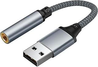 Adaptador para Fone de Ouvido 3.5mm P2 para USB-A - Conexão Rápida com Cabo Reforçado de Tecido