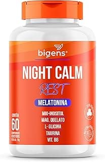 Night Calm Rest Melatonina, mio-inositol, Magnésio Quelato, L-Glicina, Taurina e Vitamina B6, Biogens (Unidade)