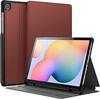 JETech Capa para Samsung Galaxy Tab S6 Lite 10,4 Polegadas 2024/2022/2020 com S Pen Suporte de Lápis, Suporte Fólio Slim Tampa Protetora Mesa, Ângulo de Visão Dupla (Vinho)