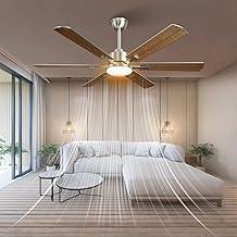 Ventilador de Teto Silencioso com Controle Remoto, 127V/220V, 132.08cm, 3 Cores, 6 Velocidades e Função Reversa