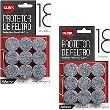 Kit 36 Peças Feltro Adesivo Protetor de Móveis e Cadeiras – Autoadesivo, Resistente, Deslizante, Antirrisco, Médio – Para Cadeiras, Sofás, Mesas (Médio, Redondo)
