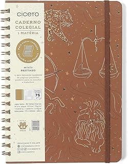 CADERNO ESPIRAL ORIGENS PAUTADO 17X24 TERRA 1 MATERIA 80 FLS com 32.48% de desconto por R$ 43,88 na amazon