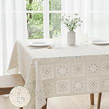 Toalha de Mesa Retangular Floral, 6 Lugares, PVC Térmica, Estampa Flores do Campo, 230 x 140 cm