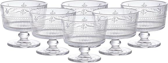 Jogo de 6 Taças para Sobremesa - Pequenos Voadores - Cristal Ecológico - 190 ml - L Hermitage