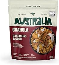 Hart's Natural Granola Australia Castanhas, Melado e Canela, Granola Sem Glúten, Sem Lactose, Vegano, 100% Natural, Alto em Fibras, 300g