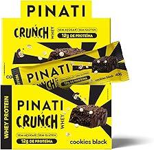 PINATI Barra de proteina Crunch Whey Cookies Black - 12g de proteina - 12 unidades