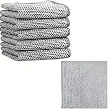 Pano de Limpeza Fibra Metálica Reutilizável, Esponja de Aço Multiuso para Cozinha, Remove Gordura Pesada, Lava Louça e Panelas, Alta Durabilidade, Kit 5 Unidades med 20x20 cm duplo