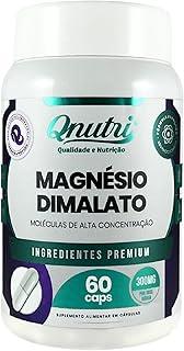 Magnésio Dimalato 300mg 60 Cápsulas Suplemento Mineral Sem Glúten Qnutri