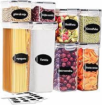 Kit 8 Potes Tampa Hermético Porta Alimentos Mantimentos Armário Cozinha (KIt 8)