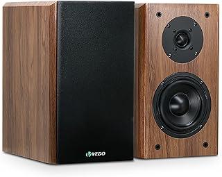 VEDO Caixa acústica passiva de estante, 5,5 polegadas, 200W, estéreo de duas vias com altas e médias frequências, adequada para sistemas de home theater; requer um amplificador