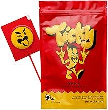 Ticky Pirulito Zero Açúcar Sabor Spicy, 4 Pirulitos