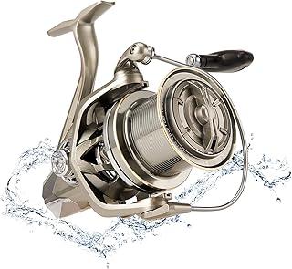 Molinete Giratório 10000, 6+1BB Molinete de Pesca de Surfe de Metal, Molinete Giratório Pesca marítima, Proporção de Engrenagem 4.8: 1.25 kg, Arrasto, Pesado, Fundição Longa, Peixe Monstro