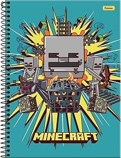 Kit de Cadernos, Foroni, Universitário, 1 Matéria, Capa Dura, Minecraft, 80 Folhas, Pacote com 4,Sortida,6990
