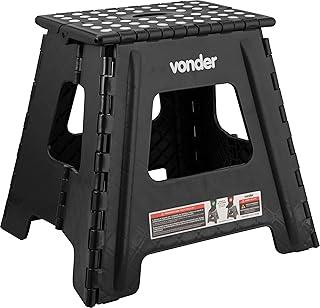 Vonder, Banqueta Plástica Dobrável, Preta, Altura 360 Mm