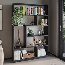 Estante Livreiro Multiuso 5 Prateleiras 8 Nichos Seattle Yescasa Preto Perfect Touch