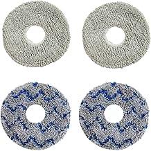 Kit mop refil pano esfregão compatível com peças de substituição de aspirador de pó de robô Xiaomi S40 Pro S10+ S20+ X10+ X20+ Pro Max Vacuum Pro 5 (2x Brilho Máximo 2x Tira-Manchas)