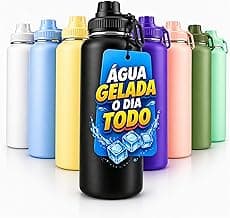 Garrafa Térmica 1L Inox Antivazamento (Preta) com 10% de desconto por R$ 49,41 na amazon