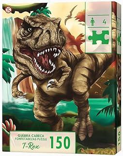 Quebra-Cabeça Dinossauro T-Rex 150 Peças Uma Excelente Ferramenta De Aprendizado Para Os Pequenos Exploradores Brinquedo Educativo para Crianças 4+