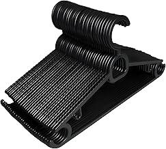 Cabides Para Roupas Kit 30 unidades (Preto) | Cabide Antideslizante Reforçado Multiuso | Contém Porta Gravata, Cinto, Gancho para Vestidos| Cabides para Calças, Camisas, Camisetas, Ternos | CSCABIDES