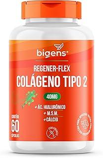 Regener Flex, Colágeno tipo 2 40mg, ácido hialurônico, M.S.M., Cálcio, 60 cápsulas, Biogens