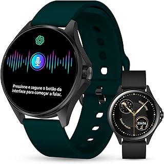 Smartwatch Feminino Relógio Inteligente com IA Chatgpt, 1.32’’ AMOLED,iOS Android, IP68 Água, Frequência Cardíaca, Monitor de Sono, 100 Esportes, 2 Pulseiras, Preto