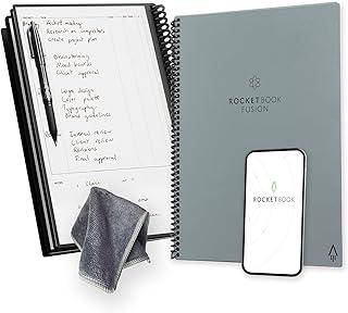 Caderno reutilizável Rocketbook Fusion, 21,6 x 27,9 cm, Deep Space Gray