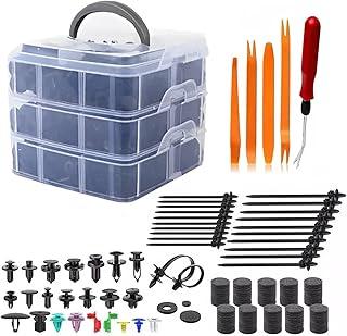 Kit de Presilhas e Fixadores Grampos Automotivos - 900 Peças Completo para Para-choque, Portas e Painéis, Compatível com Vários Modelos, Inclui 775 Clipes e 125 Ferramentas
