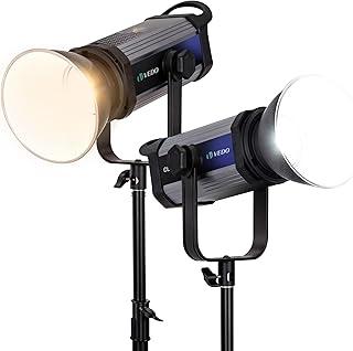 Luz de estúdio para fotografia, luz de vídeo, temperatura de cor dupla, sistema de dissipação de calor integrado, potência de saída de 300 W, 220V,8 modos de efeito de cena com visor digital