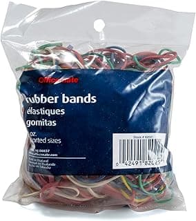 Officemate Elásticos de borracha de tamanhos e cores sortidos, 118 g (82025), 0,1 x 14,5 x 4,4 cm, sortidos com 54.75% de desconto por R$ 14,44 na amazon