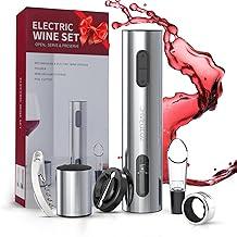 Kit Abridor de Vinho Eletrico, 6 em 1 Abridor de Vinho Eletrico, Conjunto de Abridor Elétrico para Vinho Espumante com Recarregável para Presentes, Encontros, Festas e Amantes de Vinho.