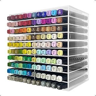 Suporte em Acrílico Cristal Transparente para 120 Canetas – Organizador com 20 Compartimentos, Alta Durabilidade e Acabamento Premium