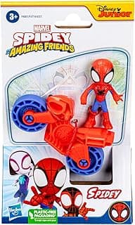 Marvel, Conjunto Action Figure, Spidey and His Amazing Friends, Homem-Aranha com Moto - Acompanha Moto e Figura de 6 cm - A partir de 3 Anos