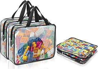 Kit 3 Organizador Brinquedos Zíper Empilhável Bloco Montar, Organizador de Brinquedos, Organizador de Brinquedos, Organizador Brinquedos