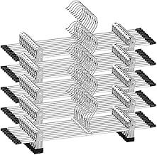 Kit 50 Cabide com Presilha, Cabides com 360° Clipe Ajustáveis Cabide de Metal Resistentes Cabides para Roupas com Ganchos Giratórios Arara de Roupas para Saia e Calça