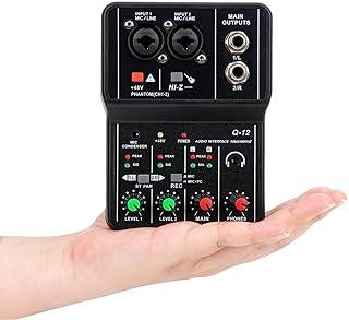 interface de audio，Placa de som profissional de canal duplo com USB 2.0 de alta velocidade, função de monitor para estúdio/gravação musical/gravação