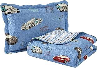 Kit Colcha Cobre Leito Infantil Solteiro Estampado 220x180cm Dupla Face 2 Peças Matelado 100% Poliéster Macio e Divertido Pequeno Piloto Cozzilar