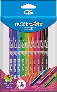 CIS, Caneta Esferografica 0,7 mm NEXT, Estojo com 10 unidades Cores sortidas