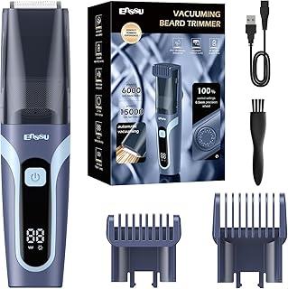 ENSSU Aparador de barba para homens - Aparador de barba elétrico sem fio com 20 configurações de comprimento ajustáveis, aparador de bigode à prova d'água com lâmina de cerâmica para precisão no corte dos pelos faciais (Azul)