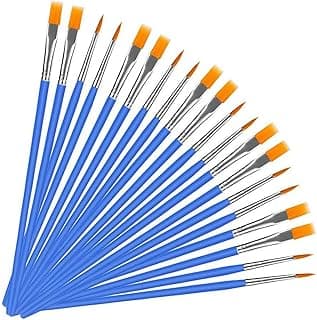 Kit de Pincéis para Pintura 24 Peças Pontas Chatas Finas Redondas para Acrílico Aquarela Artesanato e Trabalhos Manuais (24 Peças) com 53.21% de desconto por R$ 18,71 na amazon