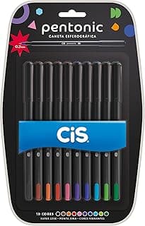 ESTOJO DE CANETAS PENTONIC ESFEROGRAFICA 0.7MM COM 10 CORES - CIS