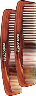 Marco Boni Kit Com 2 Pentes Masculinos Dentes Finos E Médios 0022 Tortoise 2 Unidades