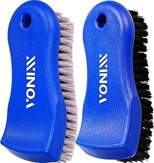 Kit Escova Limpeza Automotiva Detalhamento Cerdas Macias e Média Bancos Estofados Sofá Vonixx