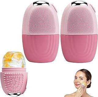 Kit 2 Massageador de rolo de rosto de gelo, rolo de cubo de gelo para rosto, olhos e pescoço naturalmente condicionamento e cuidados com a pele, bolsas de olho de-puff, reduzir a dor da enxaqueca
